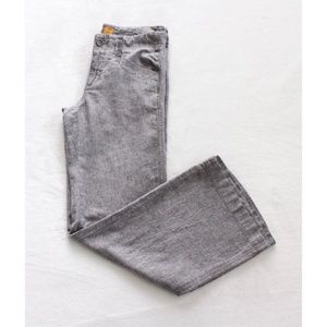 Anthropologie Gray Pilcro Lettterpress Linen Pants